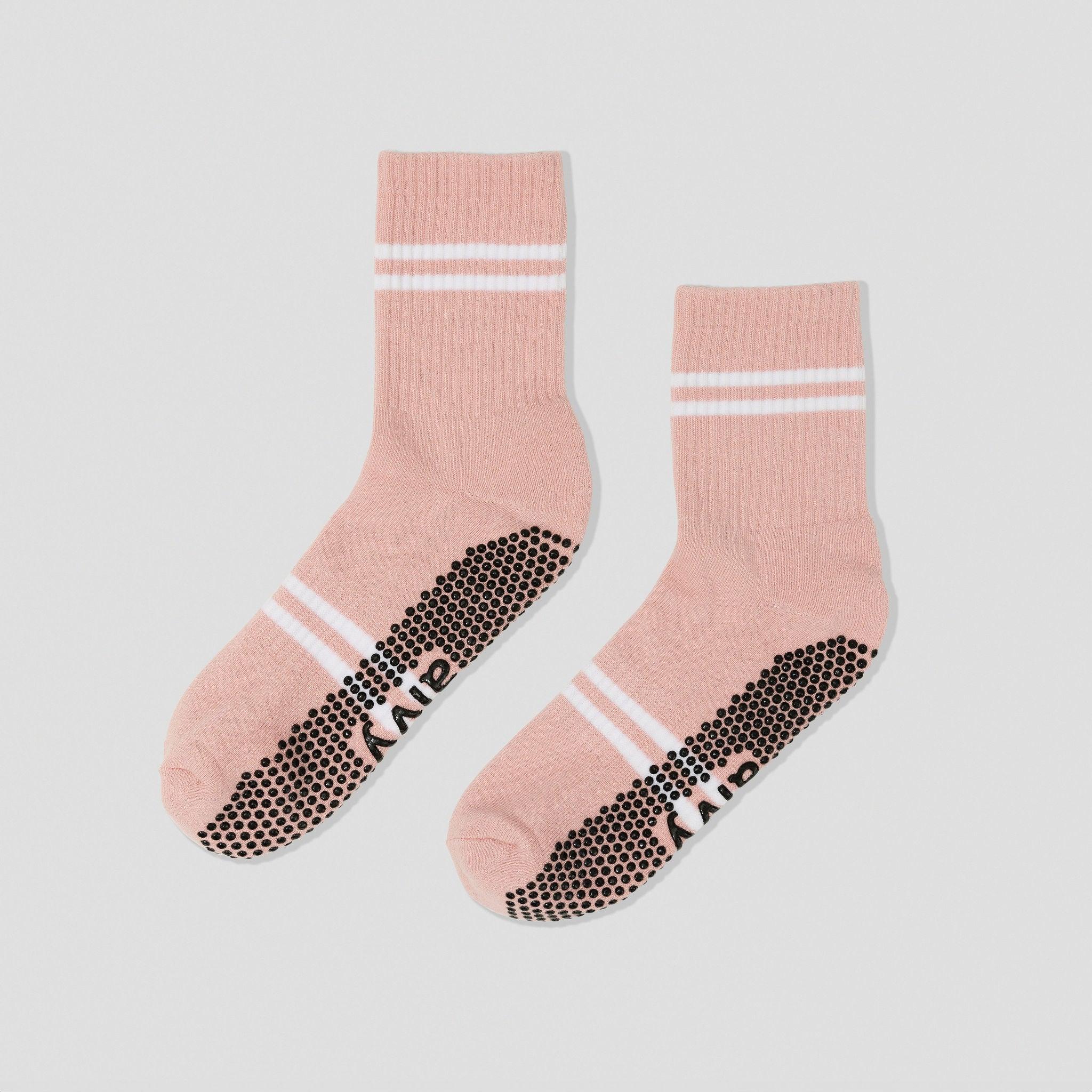 Alvy crew Pilates socks baby pink