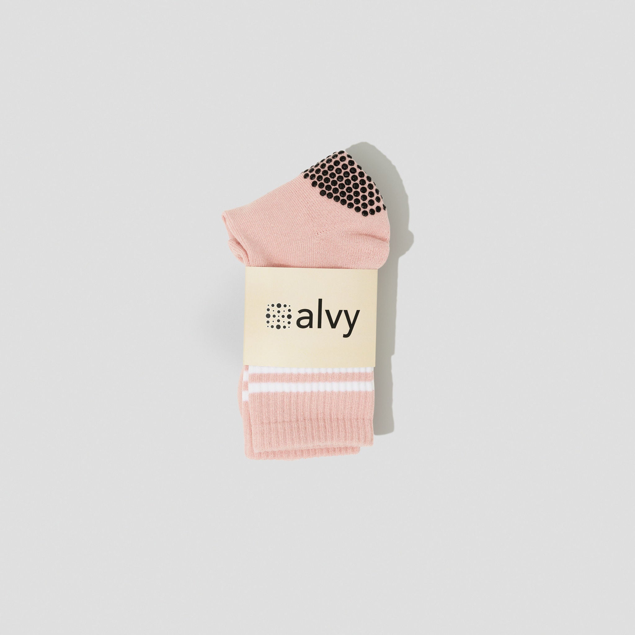 Alvy crew baby pink grip-sock-packaged
