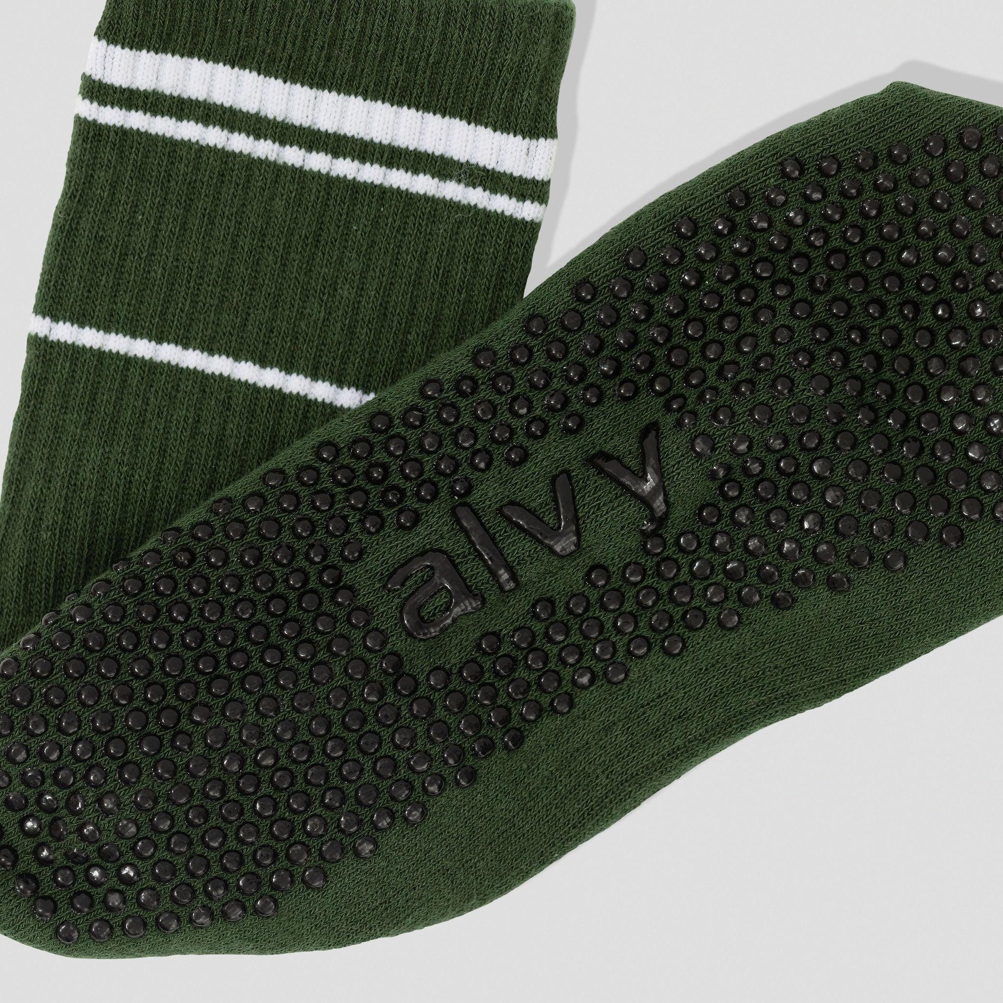 Alvy crew forest green sock grips