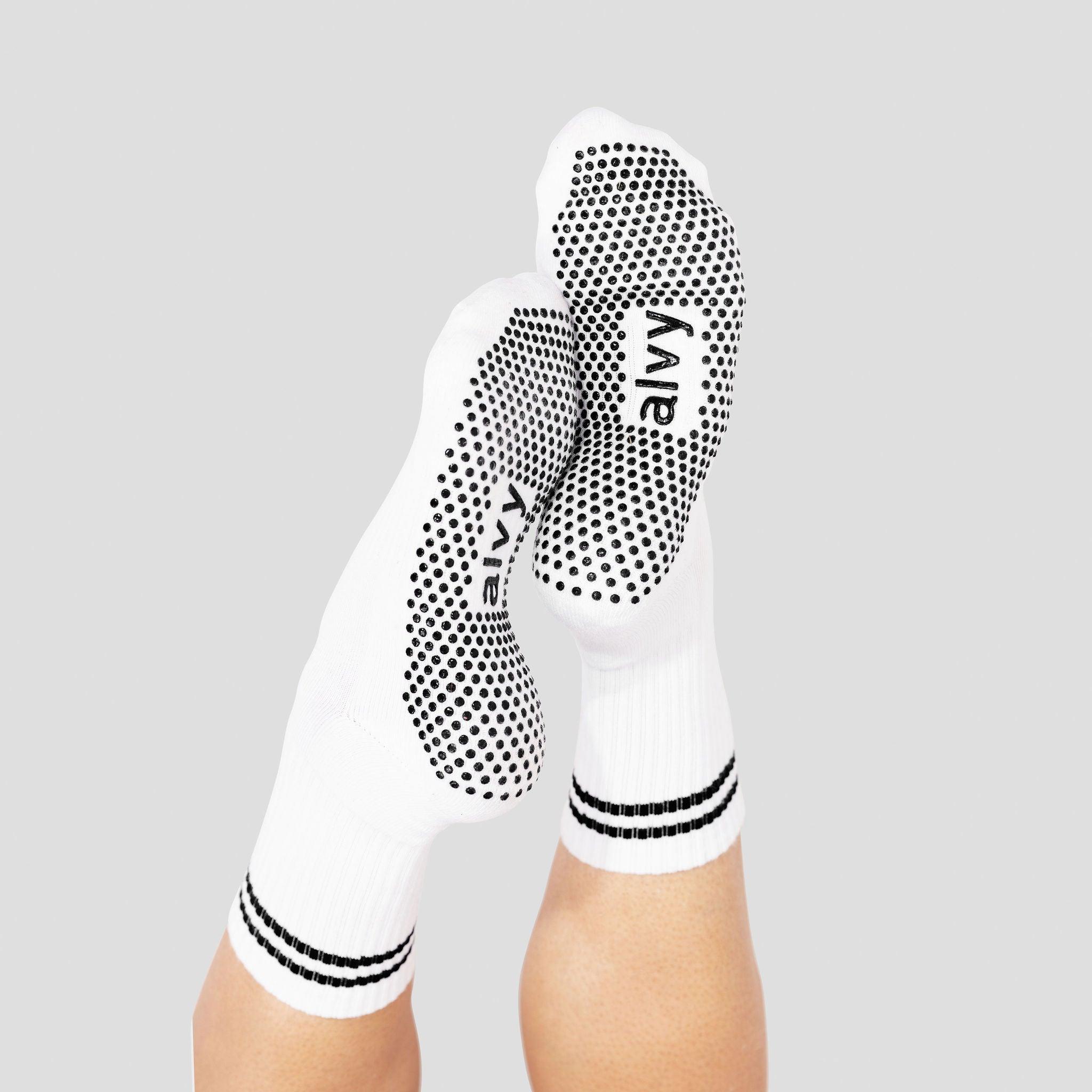 Alvy crew Pilates socks pearl white