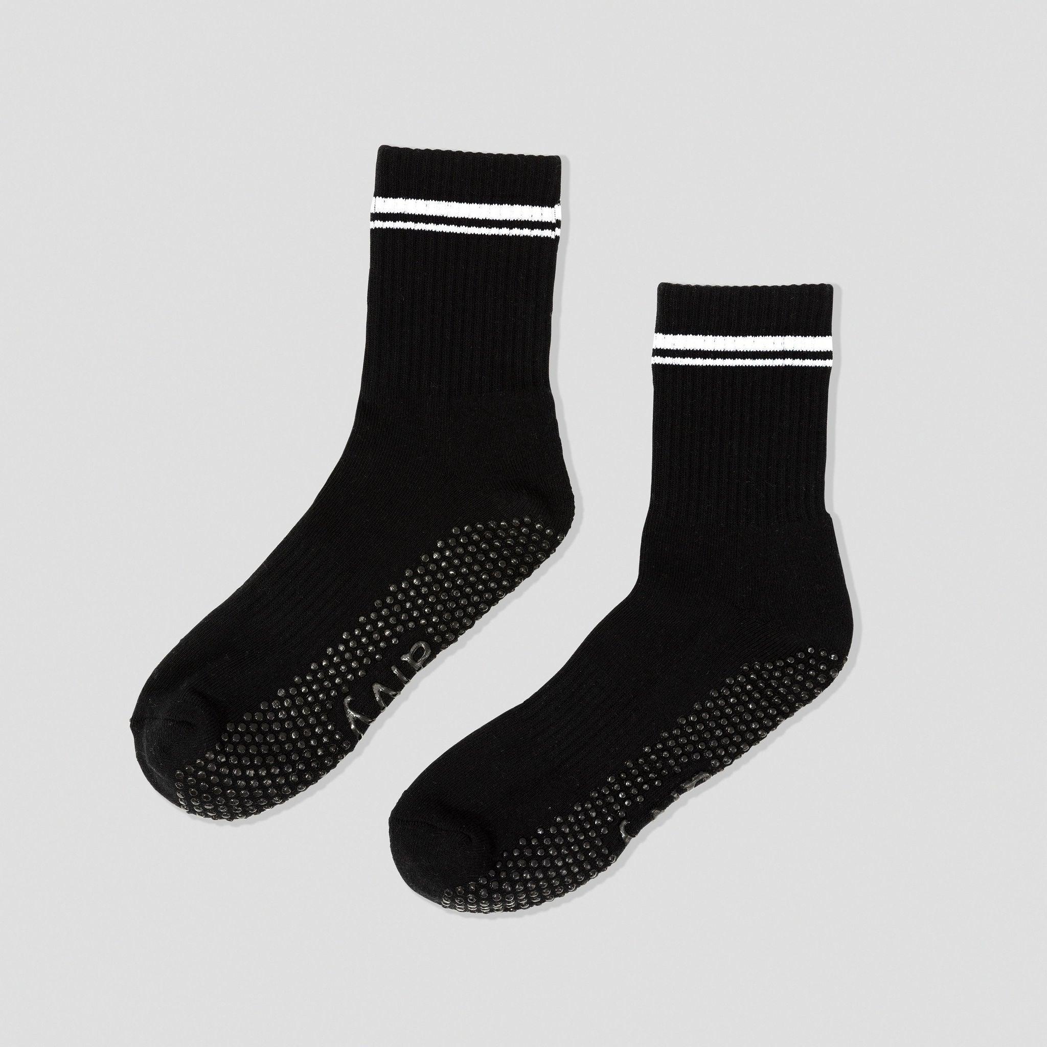 Alvy midnight black Pilates grip socks