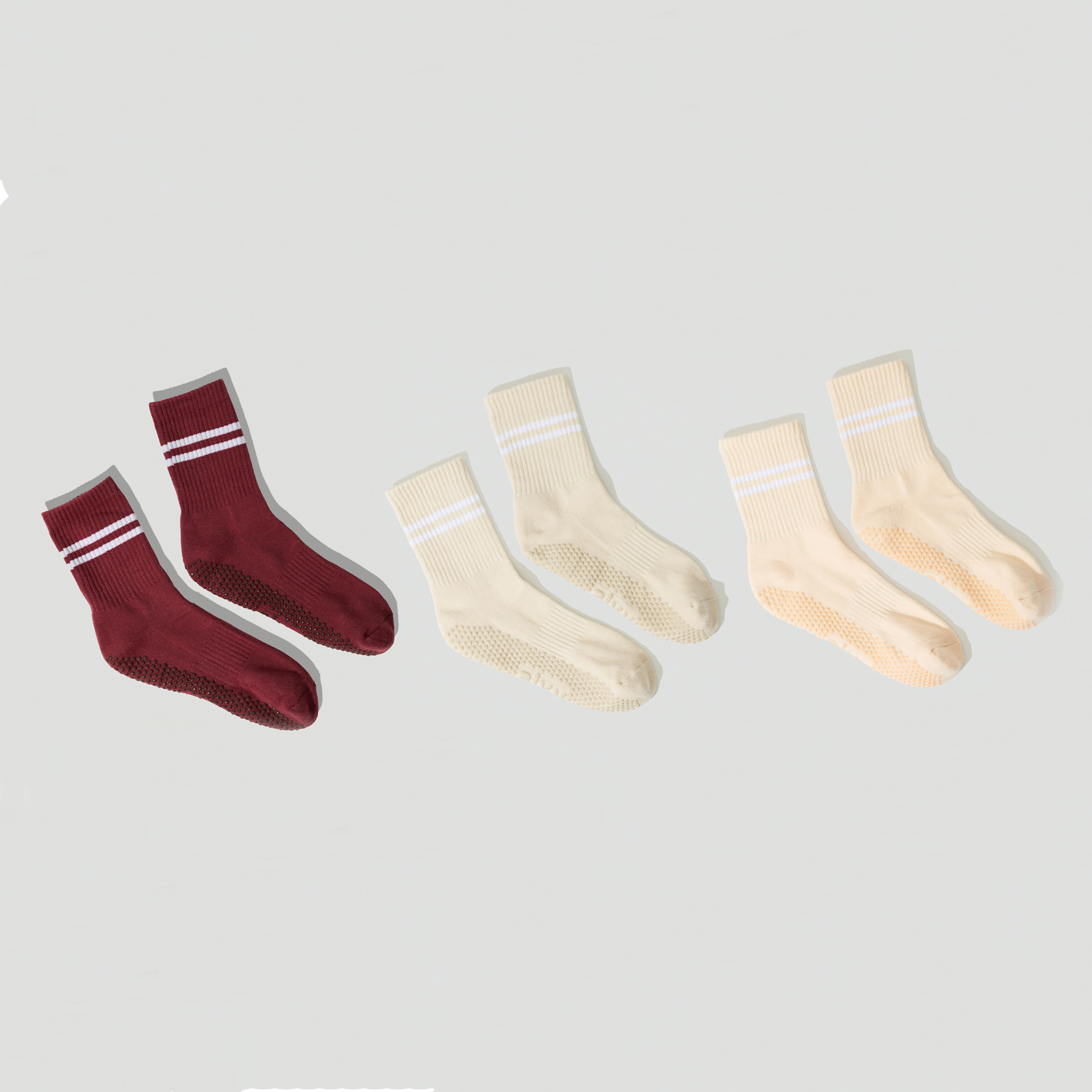 neutrals pilates socks 3 pack