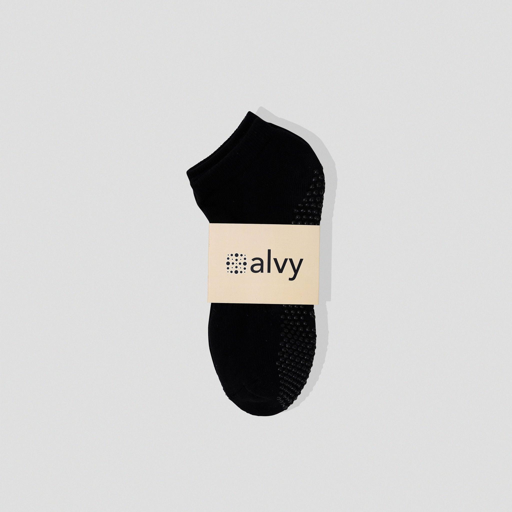 alvy low rise black grip socks pair