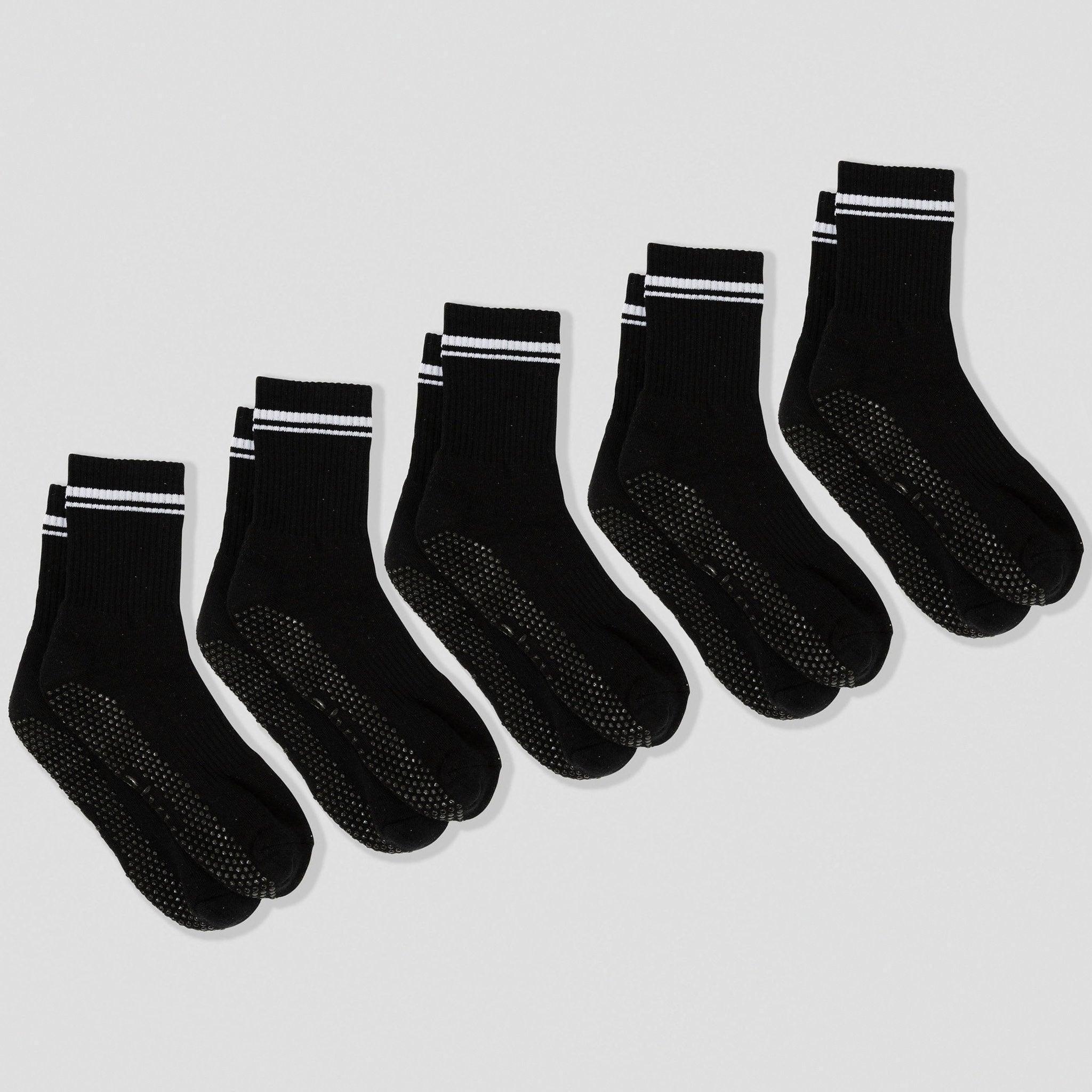 alvy crew black Pilates socks 5 pairs