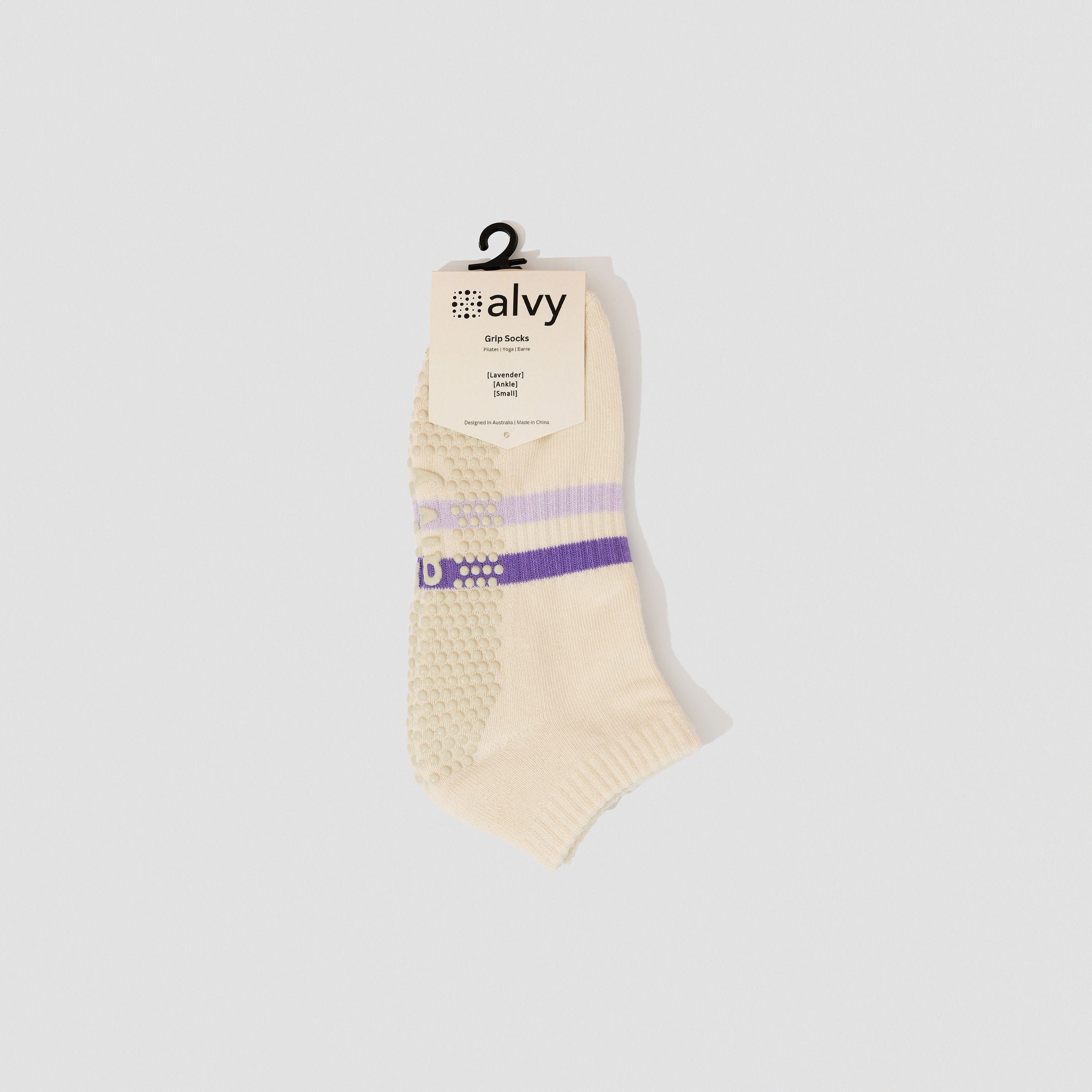 alvy ankle lavender grip socks