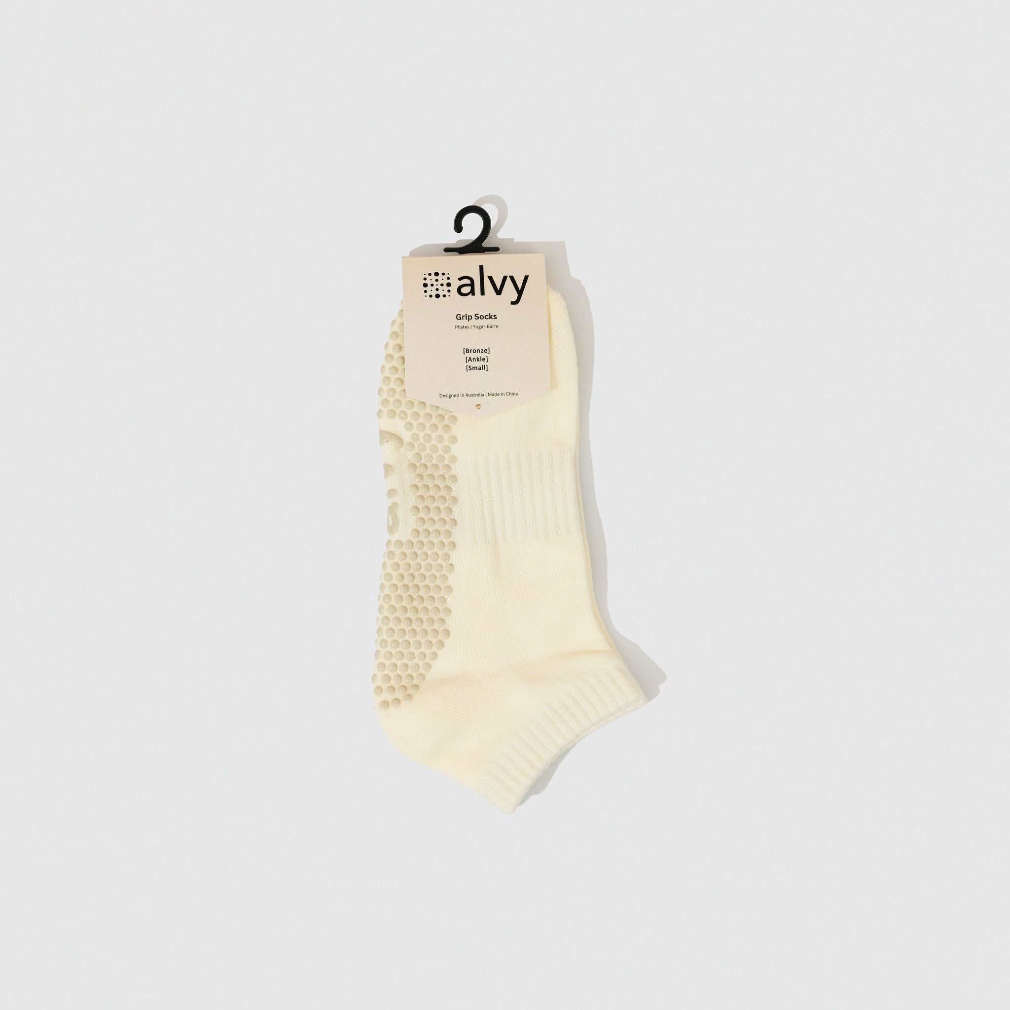 alvy ankle pilates socks bronze