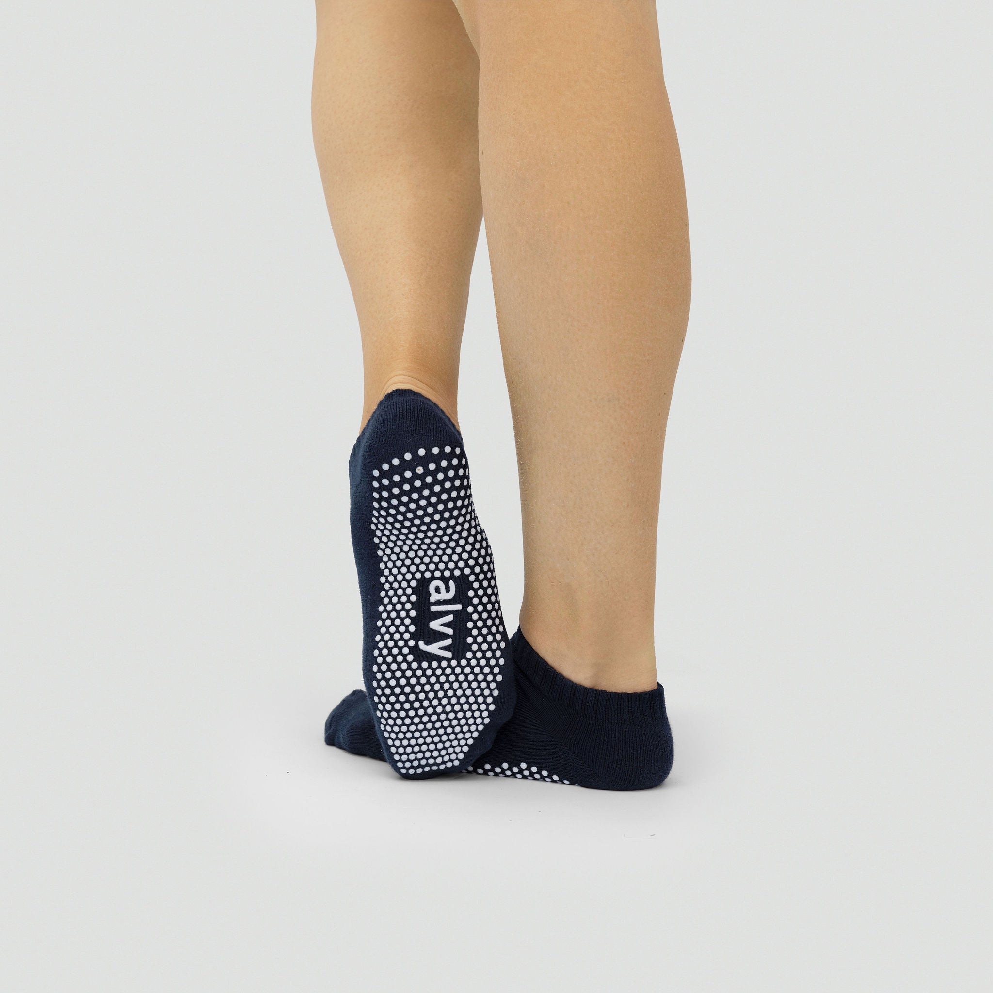 alvy ankle vintage navy grip socks lifestyle