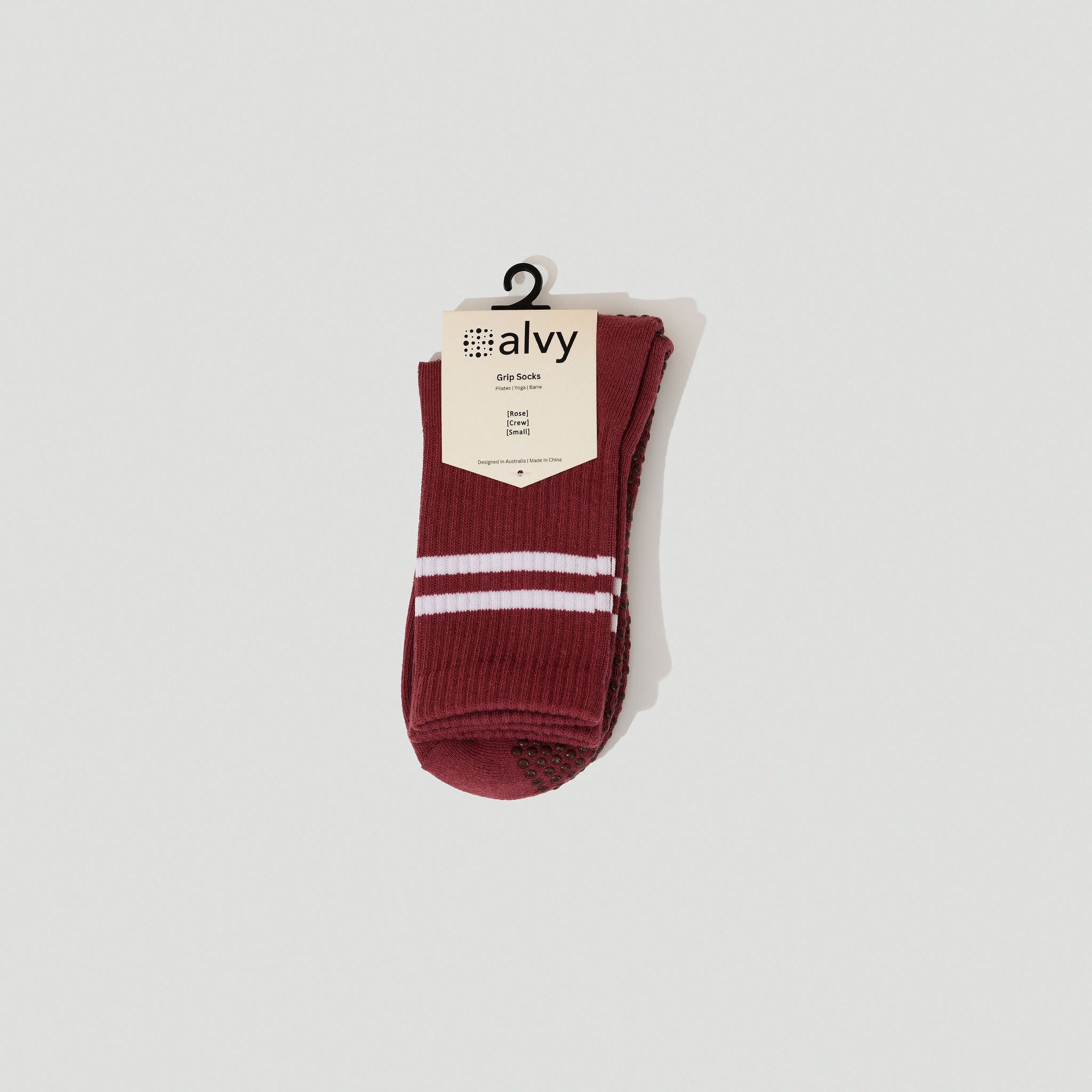 alvy crew grip sock pair rose