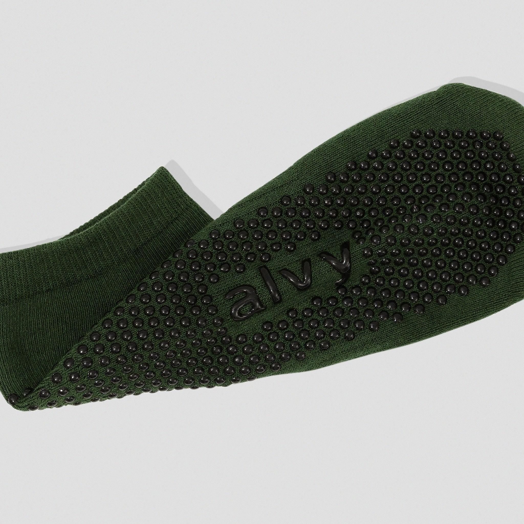 Low-Rise Pilates Grip Socks - Forest Green