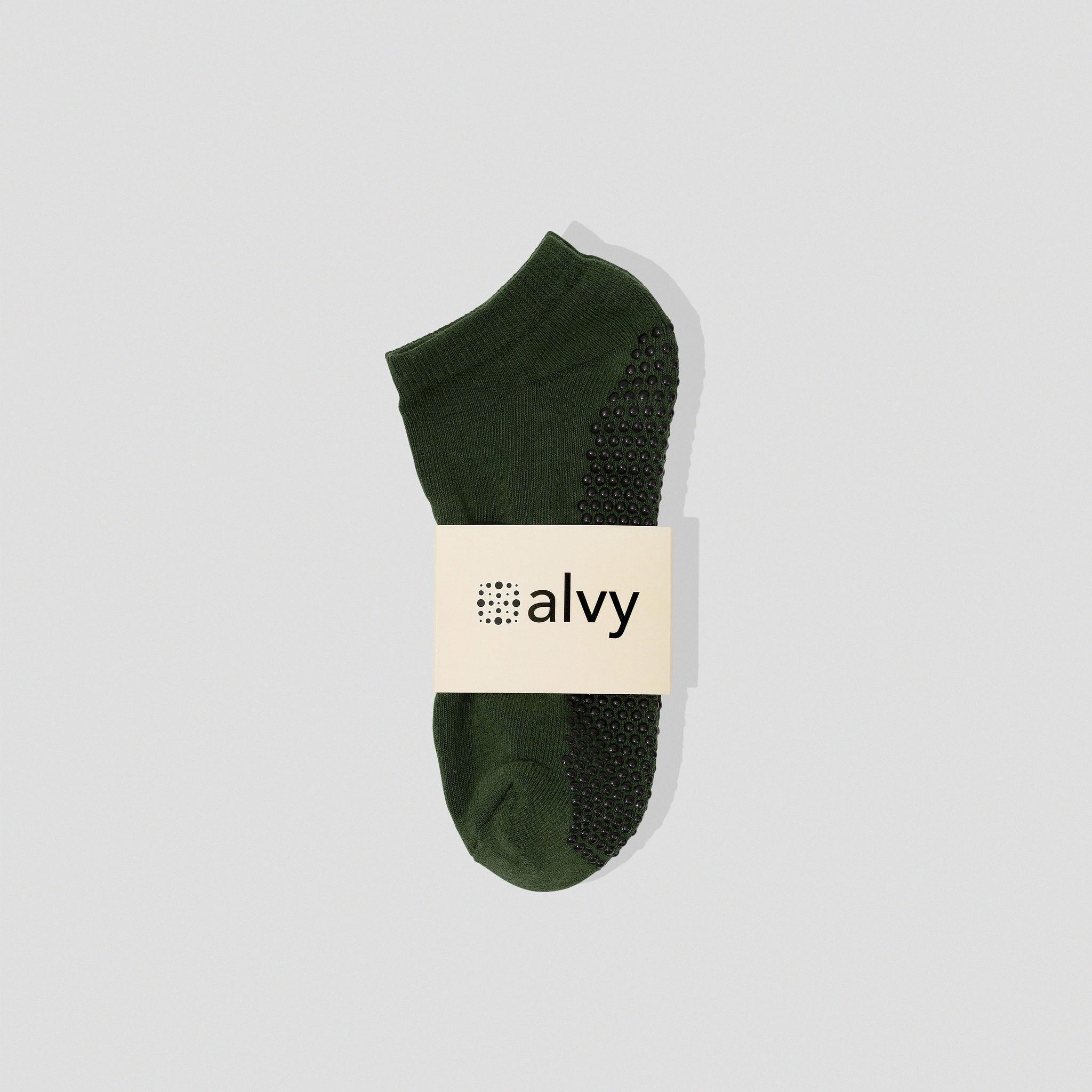 Low-Rise Pilates Grip Socks - Forest Green